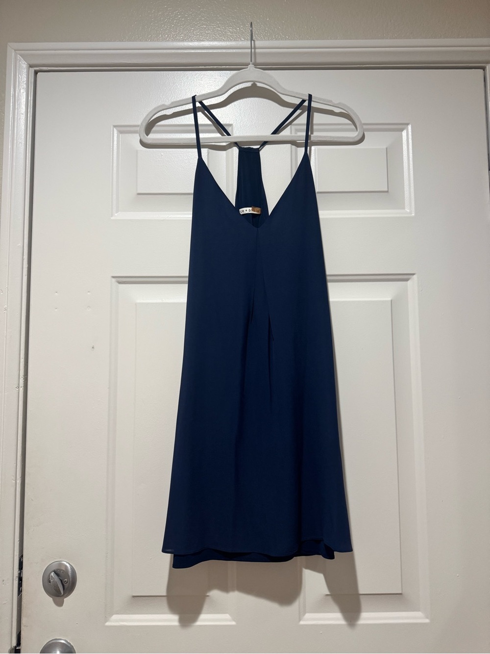 Alice + Olivia Navy Sleeveless Dress with Double Straps